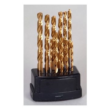 DRILL BIT SET, 13 PC TITANIUM, 1/16  THRU 1/4